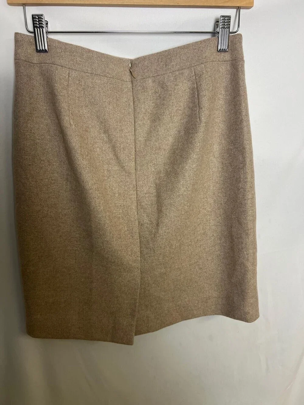 J.Crew Pencil Skirt Beige Wool Blend Size 4P